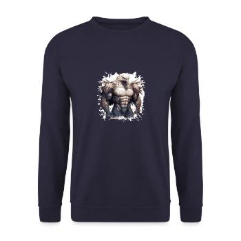 Eagle Muscles Bête de musculation - Sweat-shirt Unisexe - marine - Devant - Alina (178cm) & Michal (187cm)