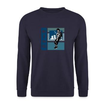 Russische Musik Rockband Kino Zoi UdSSR - Unisex Pullover - Navy - Vorne - Alina (178cm) & Michal (187cm)