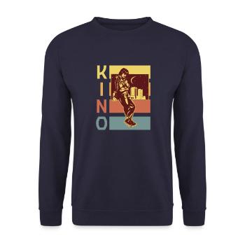 Russland Kultur Musik UdSSR Kino Zoi Musiker - Unisex Pullover - Navy - Vorne - Alina (178cm) & Michal (187cm)