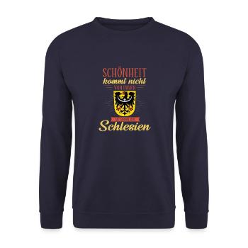 Oberschlesien Deutschland Provinz Region - Unisex Pullover - Navy - Vorne - Alina (178cm) & Michal (187cm)