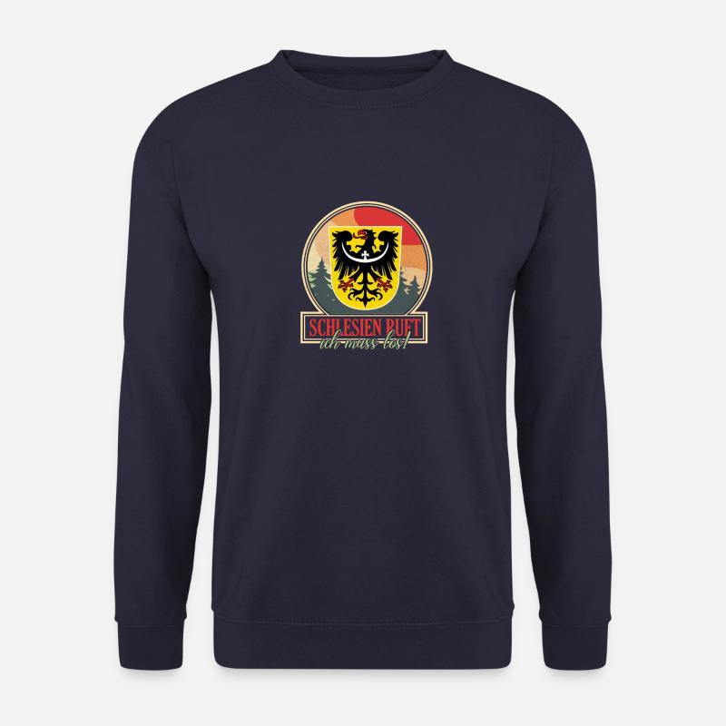Schlesien Heimatland Polen Schläsig Flagge - Unisex Pullover - Navy