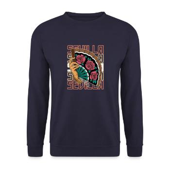 Flamenco Andalusien Sevilla Spanien Espana - Unisex Pullover - Navy - Vorne - Alina (178cm) & Michal (187cm)