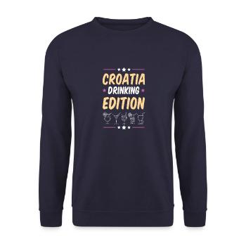 Croatie Drinking Party - Sweat-shirt Unisexe - marine - Devant - Alina (178cm) & Michal (187cm)