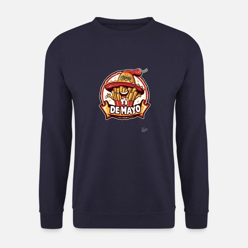 Cinco de Mayo: Mayo und Pommes mit Sombrero - Unisex Pullover - Navy