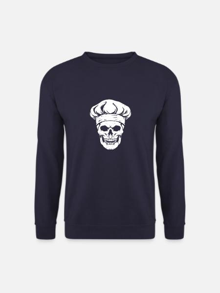 Cook Skull Skeleton Chef - Unisex Sweatshirt - navy