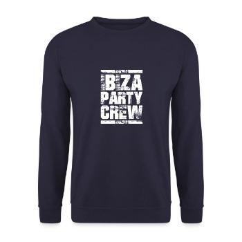 Ibiza Party Urlaub Crew - Unisex Pullover - Navy - Vorne - Alina (178cm) & Michal (187cm)