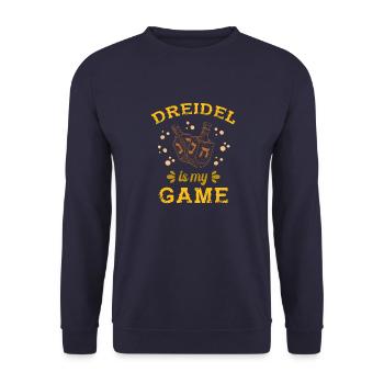 Dreidel Hebräisch Juden Judentum Israel Thora - Unisex Pullover - Navy - Vorne - Alina (178cm) & Michal (187cm)