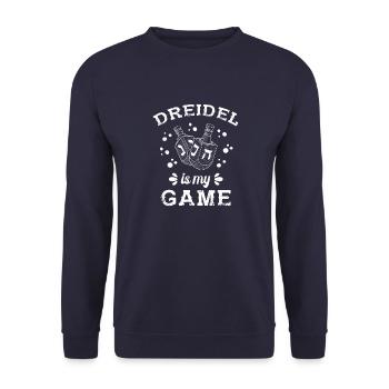 Dreidel Hebräisch Juden Judentum Israel Thora - Unisex Pullover - Navy - Vorne - Alina (178cm) & Michal (187cm)