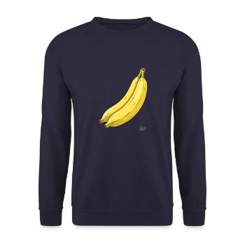 Deux bananes sont une paire de bananes - Sweat-shirt Unisexe - marine - Devant - Alina (178cm) & Michal (187cm)