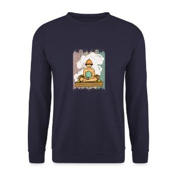 Sento Wellness Spa Entspannung Japan Tokio - Unisex Pullover - Navy - Vorne - Alina (178cm) & Michal (187cm)