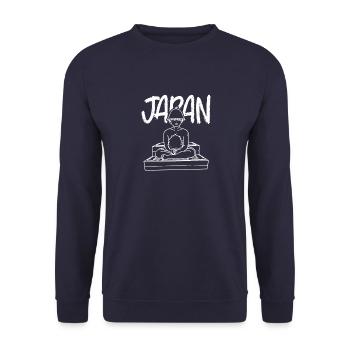 Sento Japan Tradition Sauna Spa Wellness - Unisex Pullover - Navy - Vorne - Alina (178cm) & Michal (187cm)