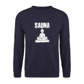 Sento Dampf Badehaus Spa Japan Tradition - Unisex Pullover - Navy - Vorne - Alina (178cm) & Michal (187cm)