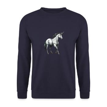 Bête licorne - Sweat-shirt Unisexe - marine - Devant - Alina (178cm) & Michal (187cm)