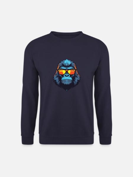 Fête Gorilla Cool Head - Sweat-shirt Unisexe - marine
