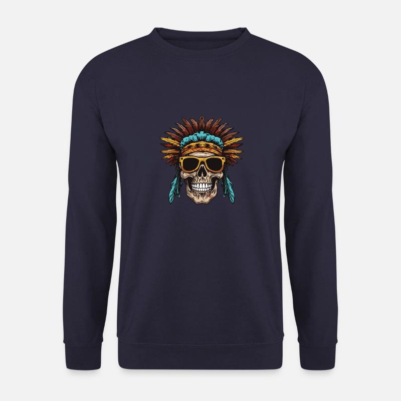 Apache Skull Indian - Unisex Sweatshirt - navy