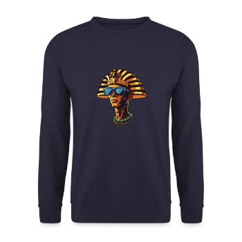 Fête Pharaon Cool Head - Sweat-shirt Unisexe - marine - Devant - Alina (178cm) & Michal (187cm)