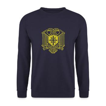 Srbija Urlaub Balkan Serbien Serbisch Flagge Belgr - Unisex Pullover - Navy - Vorne - Alina (178cm) & Michal (187cm)