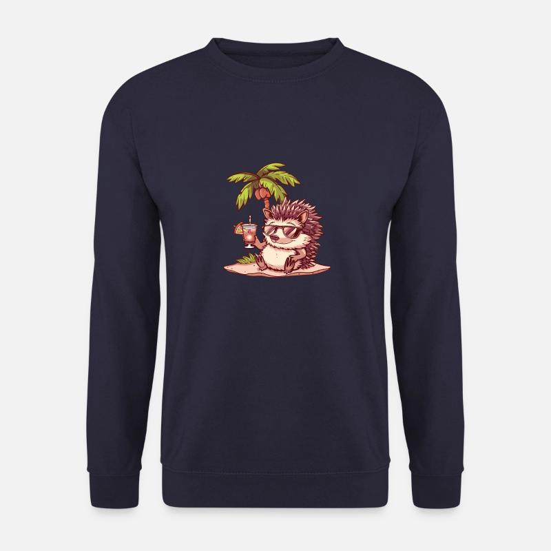 Igel Sommer Strand Comic - Unisex Pullover - Navy