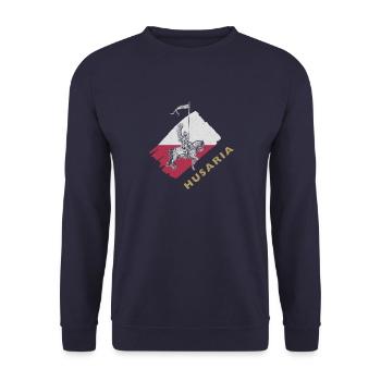 Husaria Husaren schwere Kavallerie Polen Polska - Unisex Pullover - Navy - Vorne - Alina (178cm) & Michal (187cm)