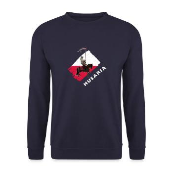 Husaria Husaren schwere Kavallerie Polen Polska - Unisex Pullover - Navy - Vorne - Alina (178cm) & Michal (187cm)