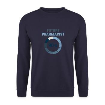 future vintage retro pharmacist pharmacy tech - Sweat-shirt Unisexe - marine - Devant - Alina (178cm) & Michal (187cm)