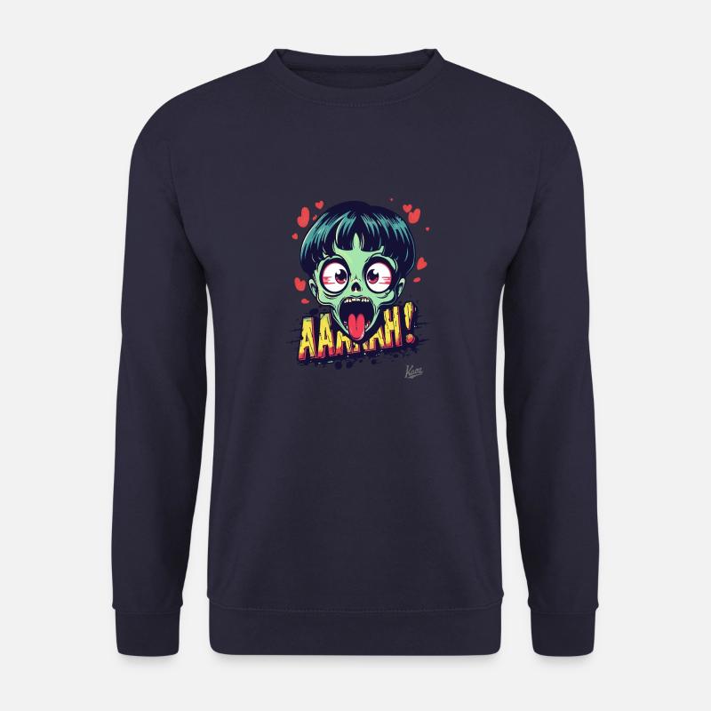 frecher Zombie mit Herzen - Unisex Pullover - Navy