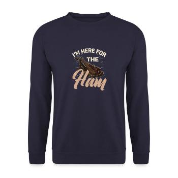 Spanien Andalusien Urlaub Jamon Chefkoch Essen - Unisex Pullover - Navy - Vorne - Alina (178cm) & Michal (187cm)