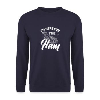 Spanien Andalusien Urlaub Jamon Chefkoch Essen - Unisex Pullover - Navy - Vorne - Alina (178cm) & Michal (187cm)