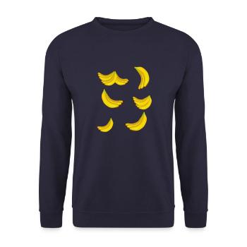 Banana Banana Fruit Fruit Exotic - Unisex Sweatshirt - navy - Front - Alina (178cm) & Michal (187cm)