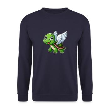 Tortue Ange Ailes Halo Farm Landw - Sweat-shirt Unisexe - marine - Devant - Alina (178cm) & Michal (187cm)