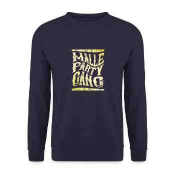 Malle Party Gang Team Mallorca - Unisex Pullover - Navy - Vorne - Alina (178cm) & Michal (187cm)
