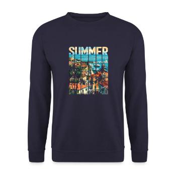 Croatie Croatie Hrvatska voyage été opatija - Sweat-shirt Unisexe - marine - Devant - Alina (178cm) & Michal (187cm)