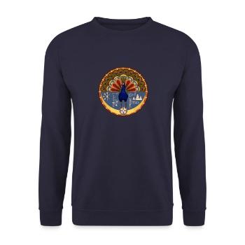 Kurmandschi Ezidchan Flagge Jeside Herkunft - Unisex Pullover - Navy - Vorne - Alina (178cm) & Michal (187cm)