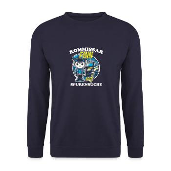 Kommissar Finn Spurensuche - Unisex Pullover - Navy - Vorne - Alina (178cm) & Michal (187cm)