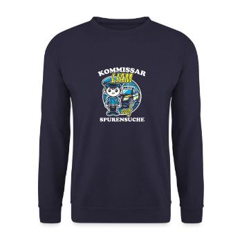 Kommissar Liam Spurensuche - Unisex Pullover - Navy - Vorne - Alina (178cm) & Michal (187cm)
