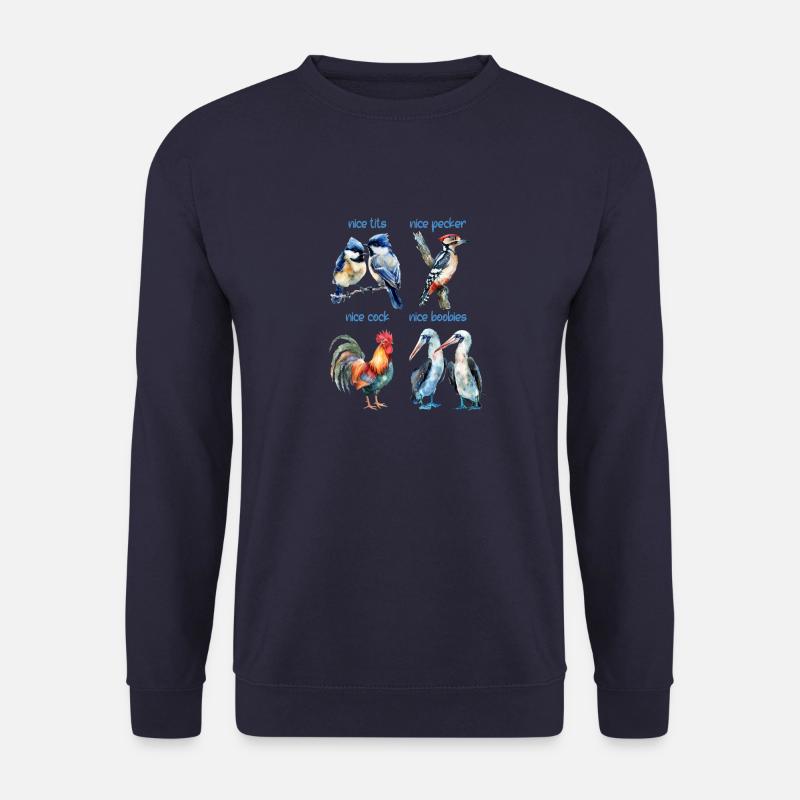 Funny birds named Nice birds - Unisex Sweatshirt - navy