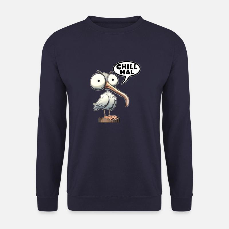 Chill mal chillen relaxen abhängen T-Shirt - Unisex Pullover - Navy