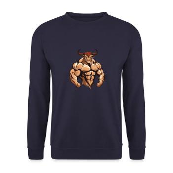 Bull Bull Beast Fitness - Sweat-shirt Unisexe - marine - Devant - Alina (178cm) & Michal (187cm)