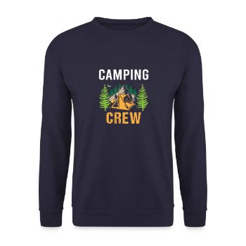 Camping Campingplatz Wohnmobil Outdoor Urlaub - Unisex Pullover - Navy - Vorne - Alina (178cm) & Michal (187cm)