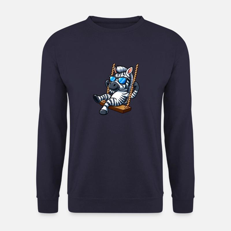 Cool Zebra Swing Sunglasses Summer - Unisex Sweatshirt - navy