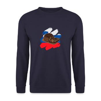 Brotkuchen Potica Slowenien Kuchen Bäcker - Unisex Pullover - Navy - Vorne - Alina (178cm) & Michal (187cm)