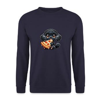 Cute Hyena Swinging Playground Cartoon - Unisex Sweatshirt - navy - Front - Alina (178cm) & Michal (187cm)