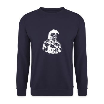 Spartaner Gladiator Bodybuilding - Unisex Pullover - Navy - Vorne - Alina (178cm) & Michal (187cm)