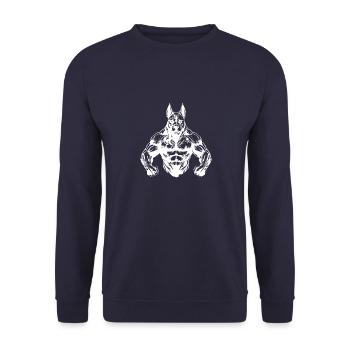 Musculation canine - Sweat-shirt Unisexe - marine - Devant - Alina (178cm) & Michal (187cm)