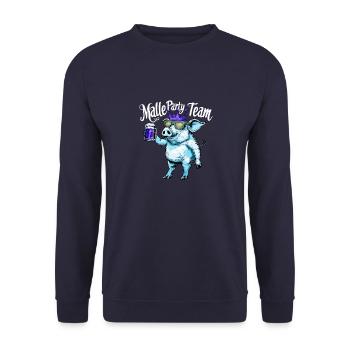 Malle Party Team Sau Mallorca - Unisex Pullover - Navy - Vorne - Alina (178cm) & Michal (187cm)