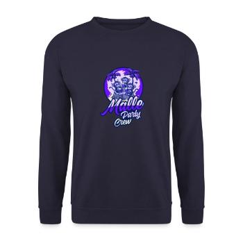 Malle Party Crew Affe Mallorca Bier - Unisex Pullover - Navy - Vorne - Alina (178cm) & Michal (187cm)