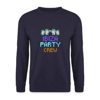 Einhorn Ibiza Party Crew Lustig - Unisex Pullover - Navy - Vorne - Alina (178cm) & Michal (187cm)