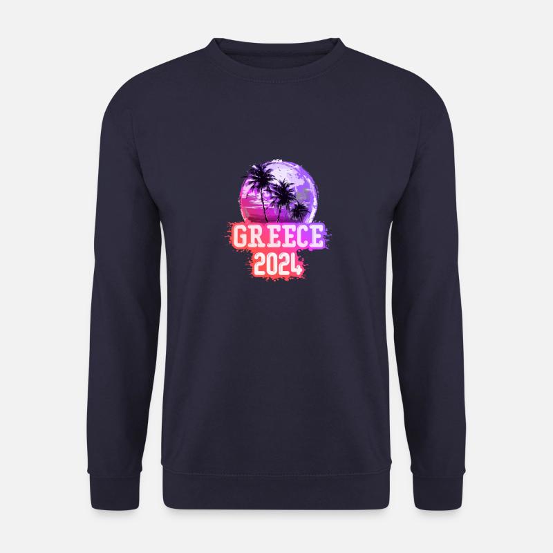 Greece 2024 Palm Trees - Unisex Sweatshirt - navy