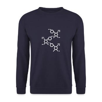 Neurones Chimie Science Tableau périodique Laboratoire - Sweat-shirt Unisexe - marine - Devant - Alina (178cm) & Michal (187cm)