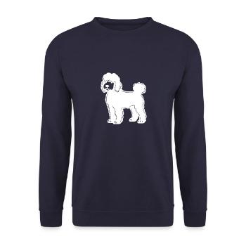 Poodle Dog Silhouette - Unisex Sweatshirt - navy - Front - Alina (178cm) & Michal (187cm)